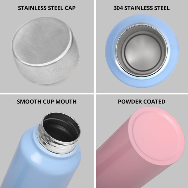 Personalized Stainless Steel Bottle 1L | Leak-Proof | GiftGlow | (Pink-Blue Edition)