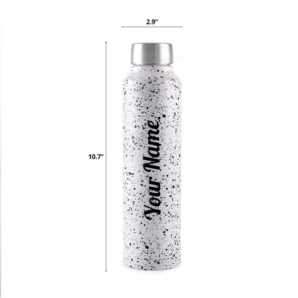 Gift Glow's Personalized Stainless Steel Bottle | 1L | Leakproof & Easy to Carry | Laser Engraved (Paper White)
