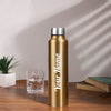Personalized Stainless Steel Bottle 1L | Leak-Proof | GiftGlow | (Golden-Silver Edition)