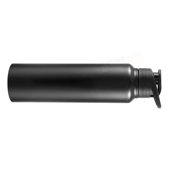 Stainless Steel Bottle 1L | Leak-Proof | GiftGlow | (Black Straight-Top Sipper)