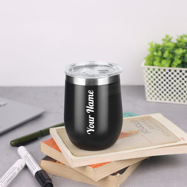 Gift Glow's Personalized Stainless Steel Coffee Mug 350ML| Leakproof Hot & Cold 4 Hours | Double Wall