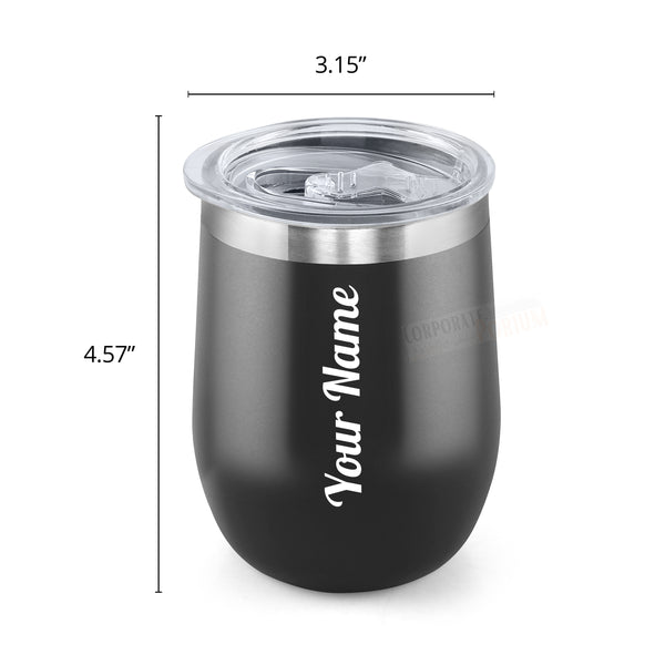 Gift Glow's Personalized Stainless Steel Coffee Mug 350ML| Leakproof Hot & Cold 4 Hours | Double Wall