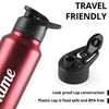 Gift Glow's Personalized Stainless Steel Bottle | 1L | Leakproof & Easy to Carry | Laser Engraved (Red)