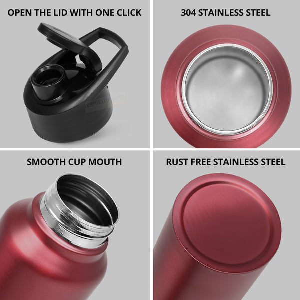Stainless Steel Bottle 1L | Leak-Proof | GiftGlow | Perfect for Gifting