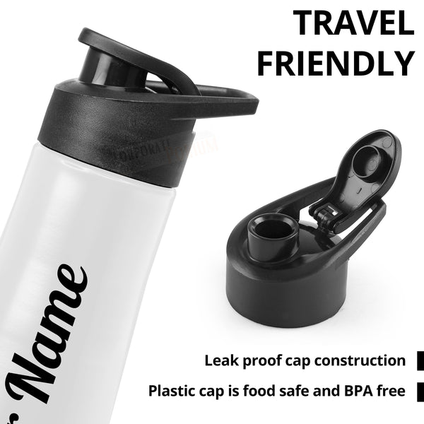 Gift Glow's Personalized Stainless Steel Bottle | 1L | Leakproof & Easy to Carry | Laser Engraved (White)