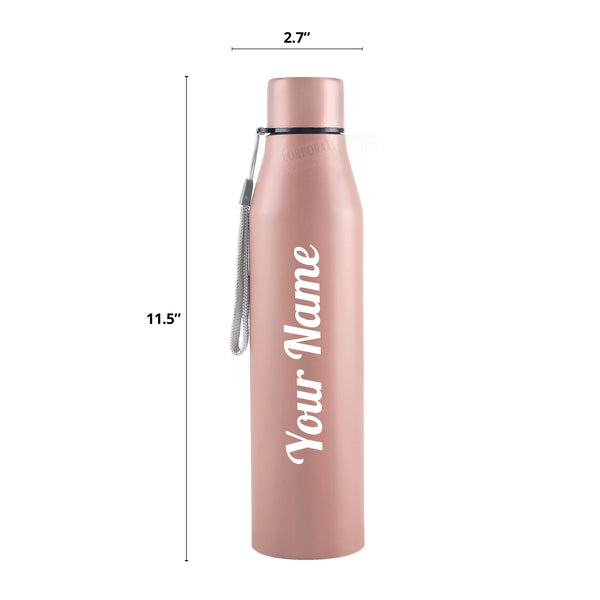 Personalized Stainless Steel Pink Bottle | 1L | Leakproof & Easy to Carry | Laser Engraved Gift