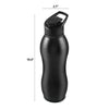 Stainless Steel Bottle 1L | Leak-Proof | GiftGlow | (Black Top Sipper Edition)