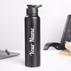 Personalized Stainless Steel Bottle 1L | Leak-Proof | GiftGlow | (Straight Black Edition)