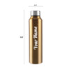 Personalized Stainless Steel Bottle 1L | Leak-Proof | GiftGlow | (Golden-Silver Edition)