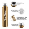Personalized Stainless Steel Bottle 1L | Leak-Proof | GiftGlow | (Golden-Silver Edition)