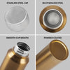 Personalized Stainless Steel Bottle 1L | Leak-Proof | GiftGlow | (Golden-Silver Edition)