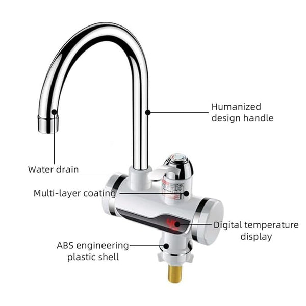 Electric Water Heater Faucet – Tankless Hot Water Heater for Kitchen & Bathroom