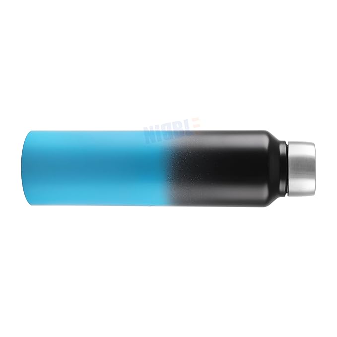 Stainless Steel Bottle 1L | Leak-Proof | GiftGlow | (Black-Blue Edition)