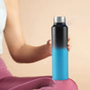 Stainless Steel Bottle 1L | Leak-Proof | GiftGlow | (Black-Blue Edition)