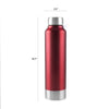 Stainless Steel Bottle 1L | Leak-Proof | GiftGlow | (Red-Silver Edition)