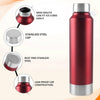 Stainless Steel Bottle 1L | Leak-Proof | GiftGlow | (Red-Silver Edition)