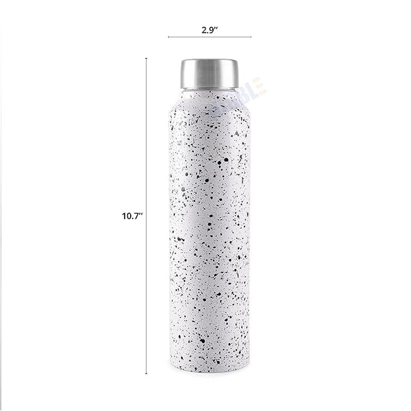 Stainless Steel Bottle 1L | Leak-Proof | GiftGlow | (Paper-White Edition)
