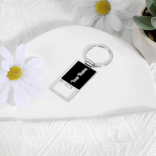 Gift Glow's Personalized Stainless Steel Bottle Opener Keychain | Custom Engraved | Gold-Plated | Perfect for Home, Office, Car & Bike Keys