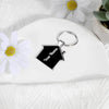 Gift Glow's Personalized Stainless Steel House Shape Keychain | Custom Engraved | Gold-Plated | Perfect for Home, Office, Car & Bike Keys