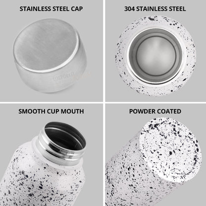 Gift Glow's Personalized Stainless Steel Bottle | 1L | Leakproof & Easy to Carry | Laser Engraved (Paper White)