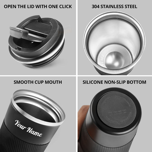Gift Glow's Personalized Stainless Steel Coffee Mug 520ML| Hot For 8 Hours | Vacuum Insulated Mug