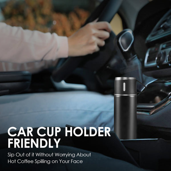 Stainless Steel Double Wall Thermo Bottle Gift Set (500ml, Black Edition)