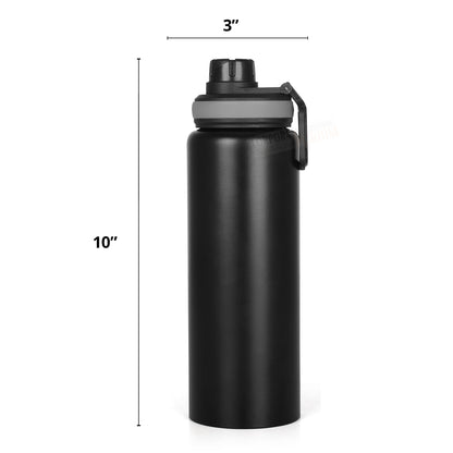 Stainless Steel Bottle 1L | Leak-Proof | GiftGlow | (Black Sipper Edition)
