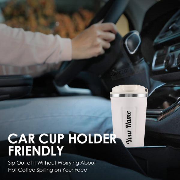 Gift Glow’s Personalized Name | 380ML | Temperature Display Coffee Mug | Hot 6 Hours | [White]