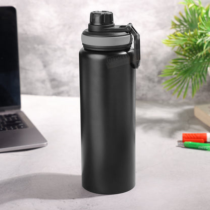 Stainless Steel Bottle 1L | Leak-Proof | GiftGlow | (Black Sipper Edition)