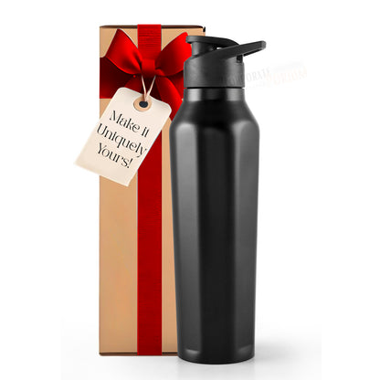 Stainless Steel Bottle 1L | Leak-Proof | GiftGlow | (Black-Pineapple Edition)
