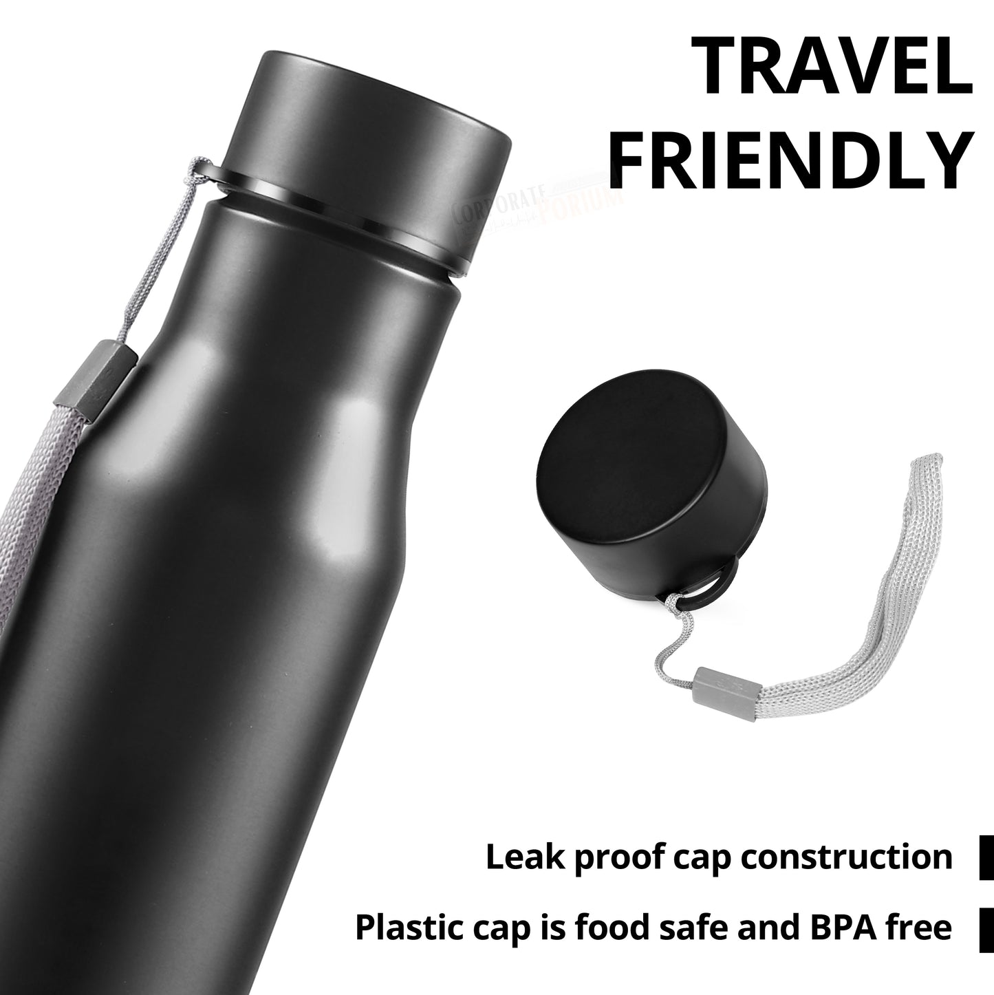 Stainless Steel Bottle 1L | Leak-Proof | GiftGlow | Easy to Carry