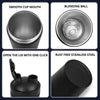 Gift Glow's Personalized Stainless Steel Black Gym Shaker | 700ml Leakproof Bottle | BPA-Free for Supplements