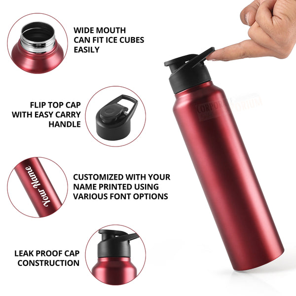 Stainless Steel Bottle 1L | Leak-Proof | GiftGlow | Perfect for Gifting