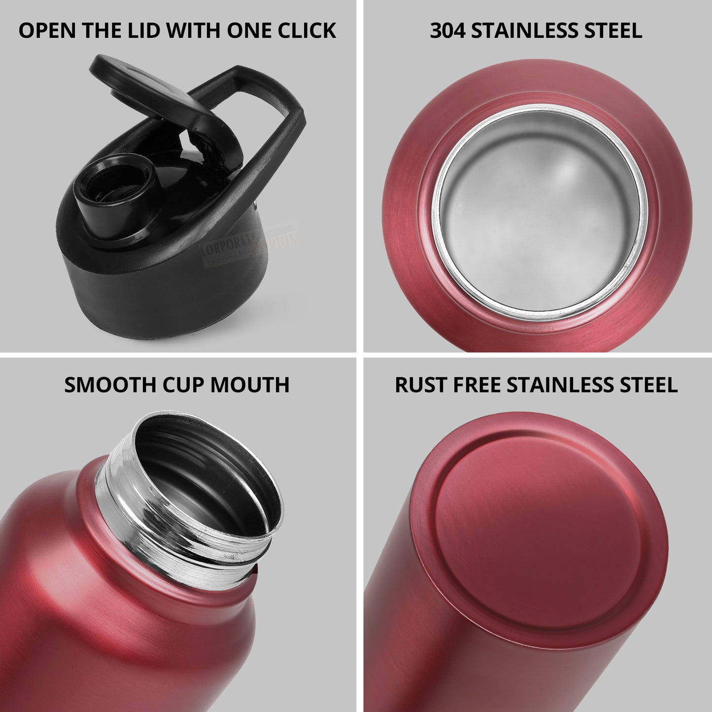 Stainless Steel Bottle 1L | Leak-Proof | GiftGlow | Perfect for Gifting