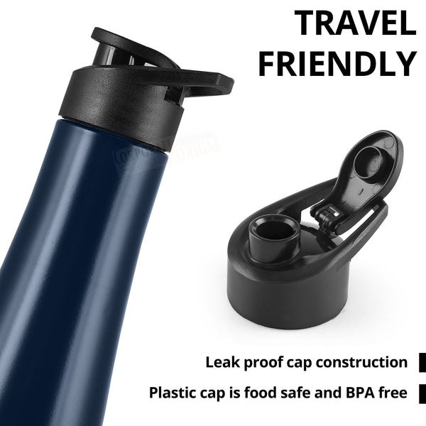 Stainless Steel Bottle 1L | Leak-Proof | GiftGlow | (Flora-Blue Edition)