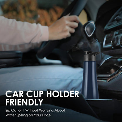 Stainless Steel Bottle 1L | Leak-Proof | GiftGlow | (Flora-Blue Edition)