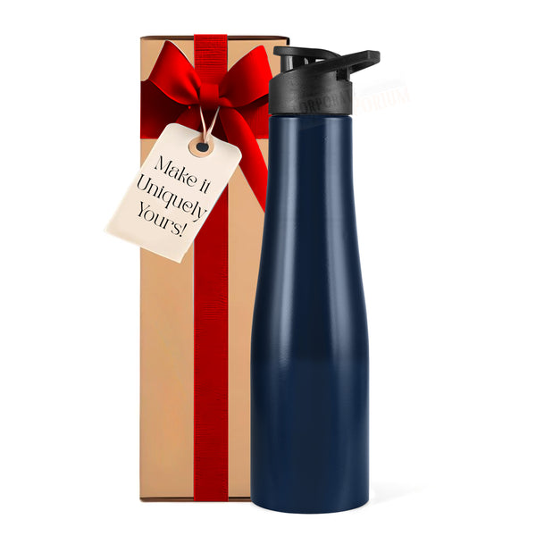 Stainless Steel Bottle 1L | Leak-Proof | GiftGlow | (Flora-Blue Edition)