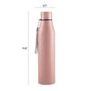 Stainless Steel Bottle 1L | Leak-Proof | GiftGlow | (Baby-Pink Edition)
