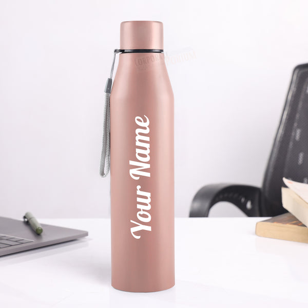 Personalized Stainless Steel Pink Bottle | 1L | Leakproof & Easy to Carry | Laser Engraved Gift
