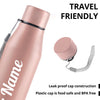 Personalized Stainless Steel Pink Bottle | 1L | Leakproof & Easy to Carry | Laser Engraved Gift