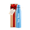 Personalized Stainless Steel Sky Blue Bottle | 1L | Leakproof & Easy to Carry | Laser Engraved Gift