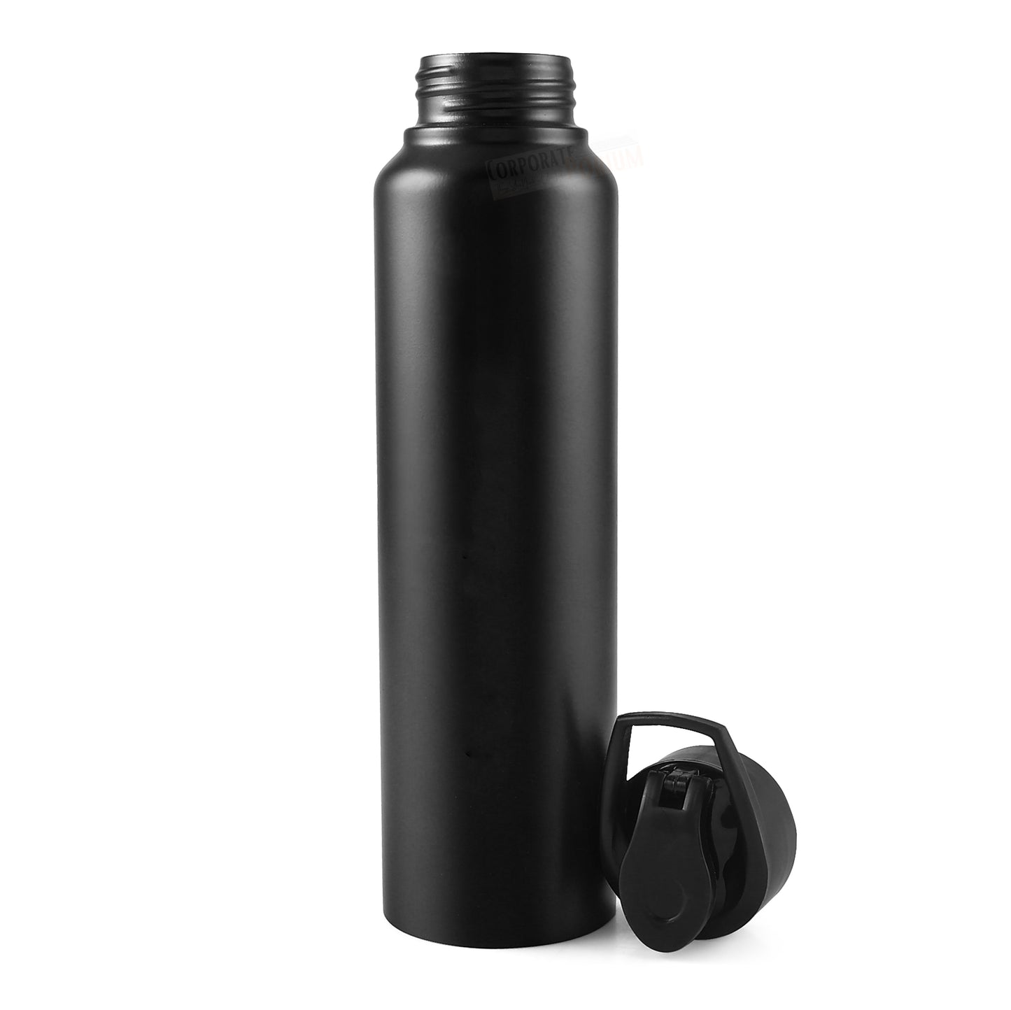 Stainless Steel Bottle 1L | Leak-Proof | GiftGlow | (Black Straight-Top Sipper)