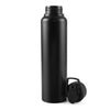 Stainless Steel Bottle 1L | Leak-Proof | GiftGlow | (Black Straight-Top Sipper)