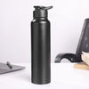 Stainless Steel Bottle 1L | Leak-Proof | GiftGlow | (Black Straight-Top Sipper)