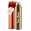 Personalized Stainless Steel Bottle 1L | Leak-Proof | GiftGlow | (Golden-Silver Edition)
