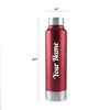 Personalized Stainless Steel Bottle 1L | Leak-Proof | GiftGlow | (Silver-Red Edition)