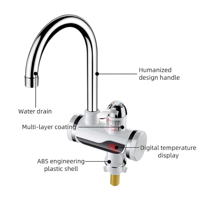 Electric Water Heater Faucet – Tankless Hot Water Heater for Kitchen & Bathroom