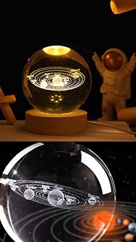 3d Planet  Solar System Crystal Ball Night Light