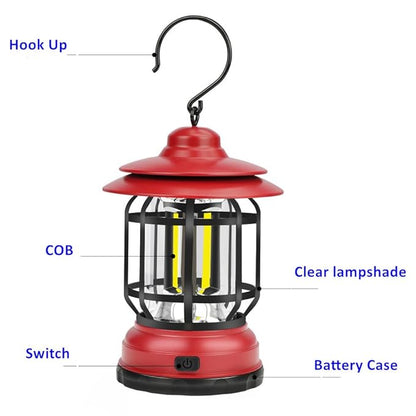 Vintage LED Camping Rechargeable Lantern