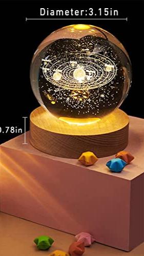 3d Planet  Solar System Crystal Ball Night Light